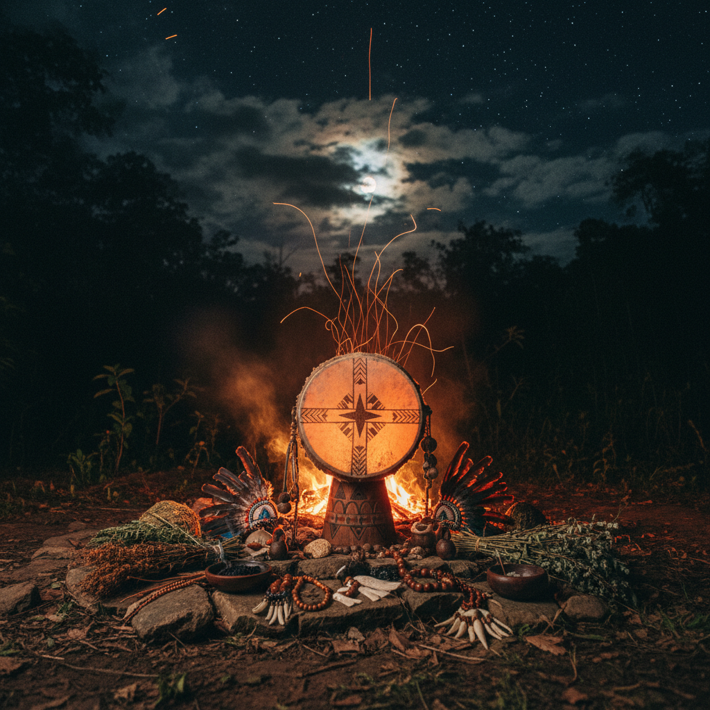 Capa de Tambor da Terra Profunda - Ritmo Ancestral e Profundo