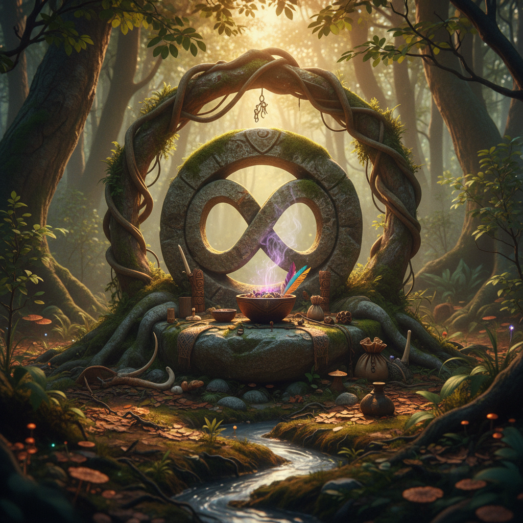 Capa de Círculo do Infinito - Giro Contínuo