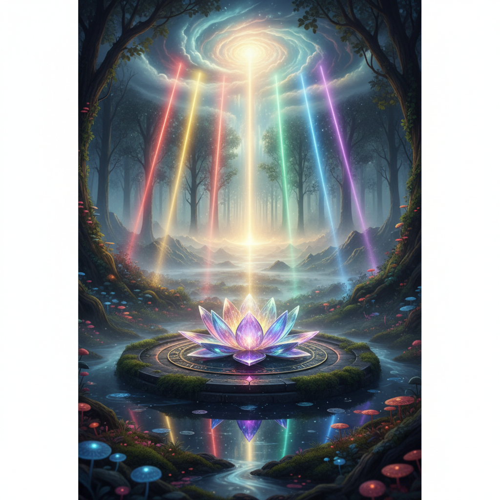Capa de Os Sete Raios da Luz Divina - Escola de Consciência