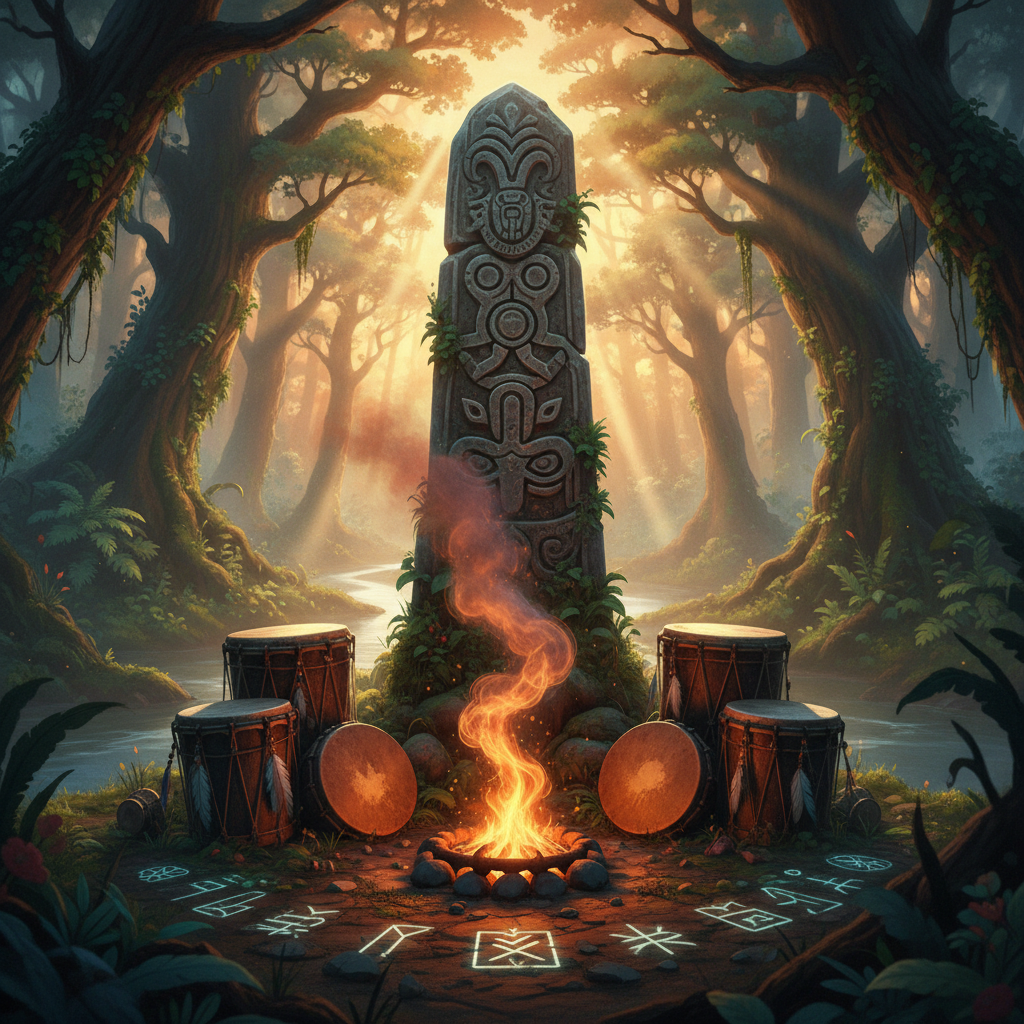 Capa de Ascensão Tribal - Ritmo Ancestral