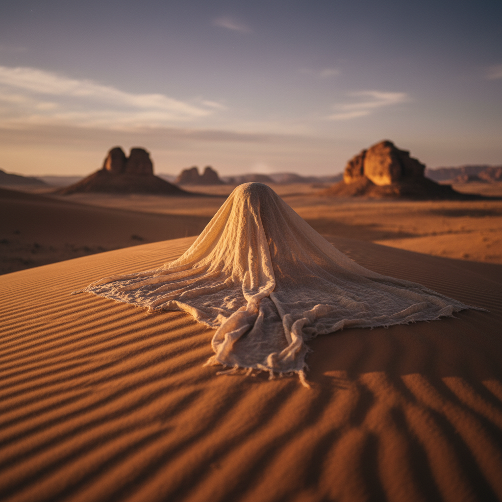 Capa de Véu do Deserto - Sussurros de Areia