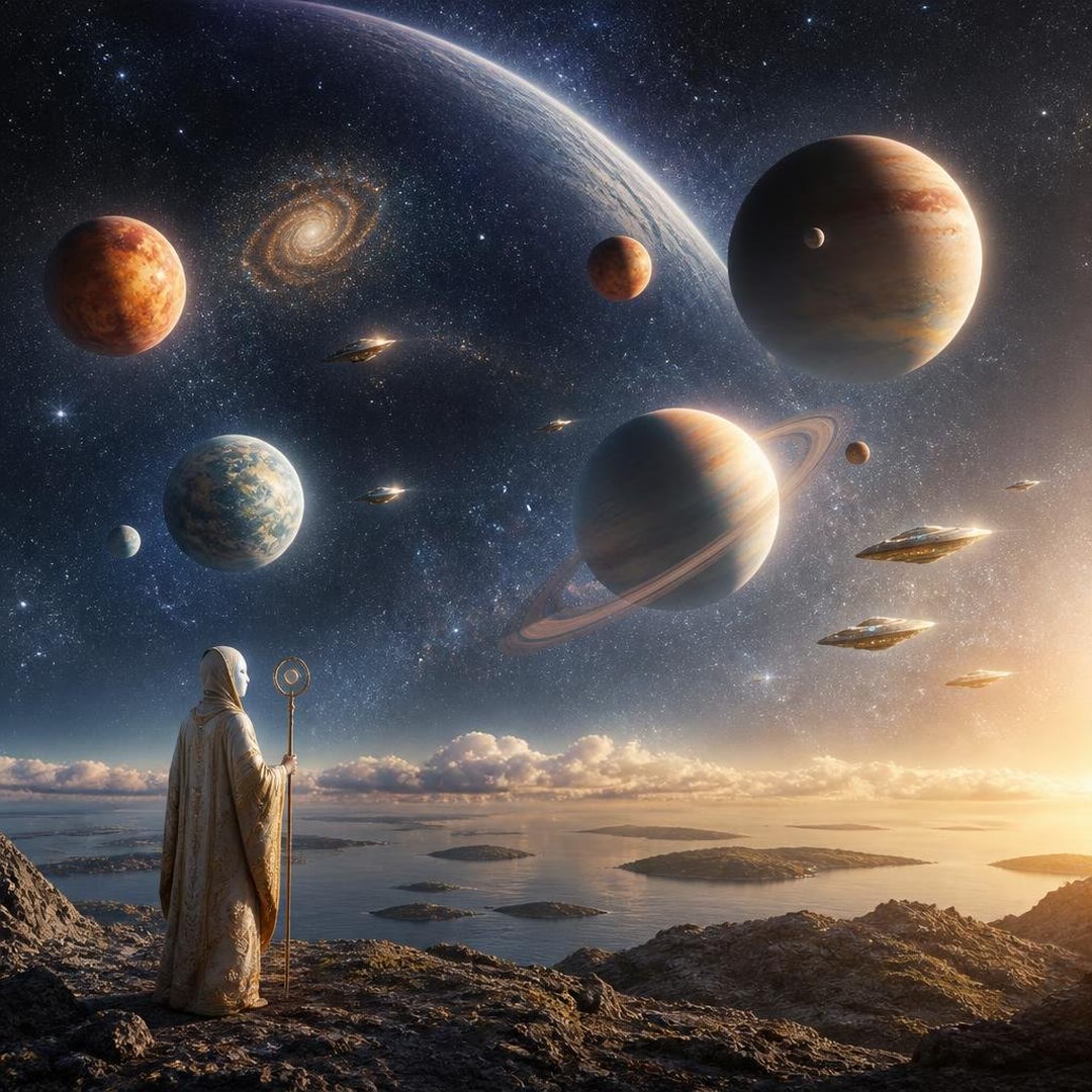 Capa de Extraterrestres e o Ciclo Evolutivo da Consciência - O Ecoar de Uma Jornada