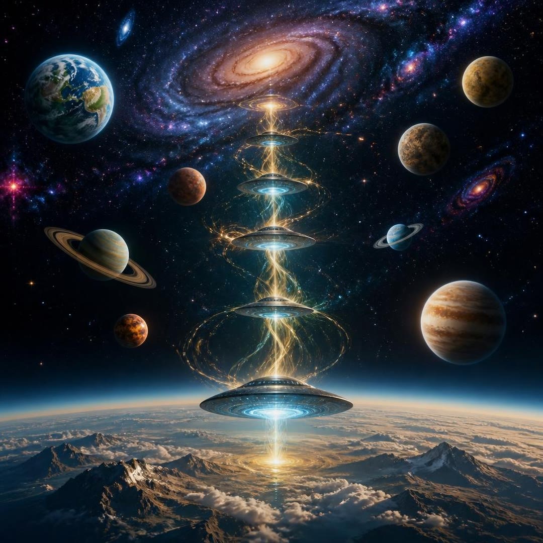 Capa de Extraterrestres e o Ciclo Evolutivo da Consciência - Saudade de Origens Distantes