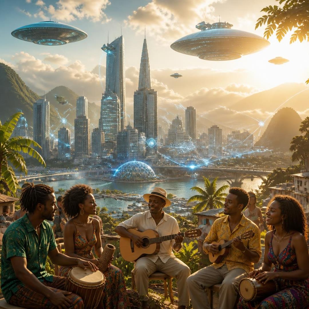 Capa de Extraterrestres e a Evolução Tecnológica Humana - Lampejos de Clareza Silenciosa