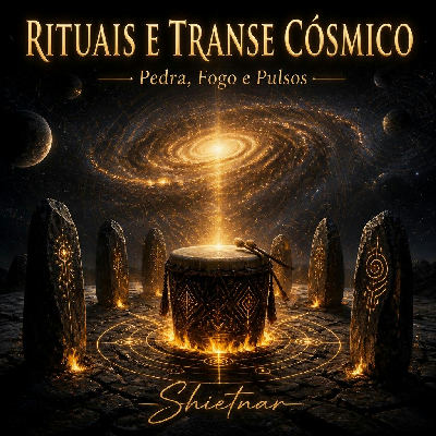 Capa do álbum Rituais e Transe Cósmico — Pedra, Fogo e Pulsos
