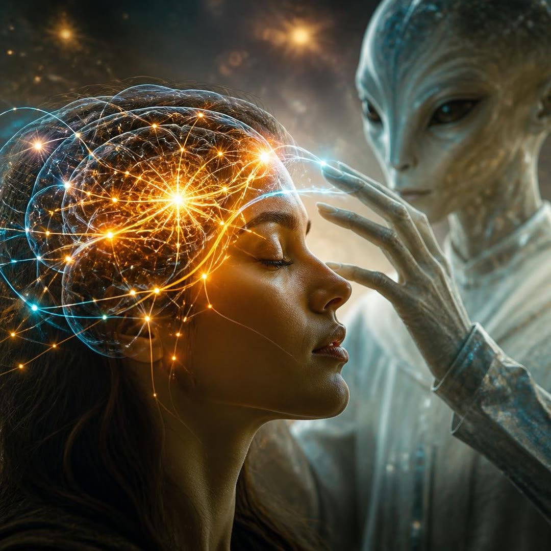 Capa de Extraterrestres e a Mente Humana - Sinfonia de Evolução Consciente